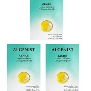 Lot of 3 Algenist Genius Liquid Collagen Serum Samples 0.03oz each